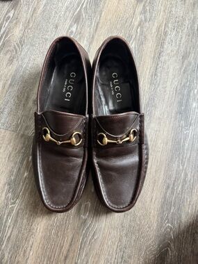 Gucci Dark Brown Leather Horsebit Loafers